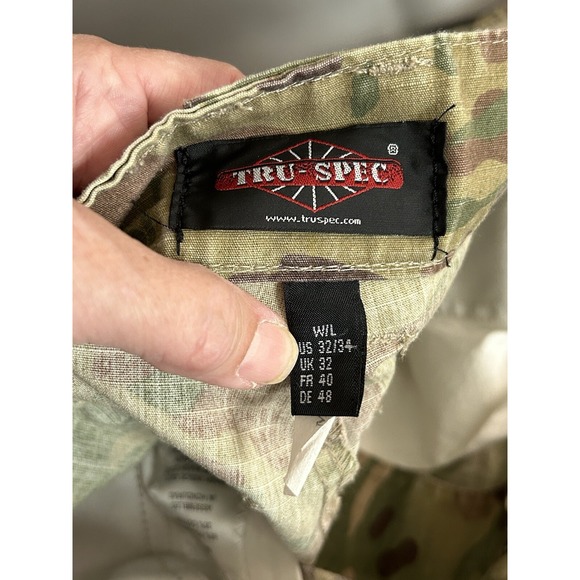 Tru Spec Pants Mens Green/Tan Camo Military Tactical Trousers 32x33 Adj Waist - Picture 8 of 10